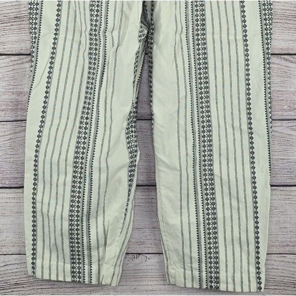 by Anthropologie Beach Trousers Textured Boho High Rise Ankle Pants Large - Picture 8 of 9